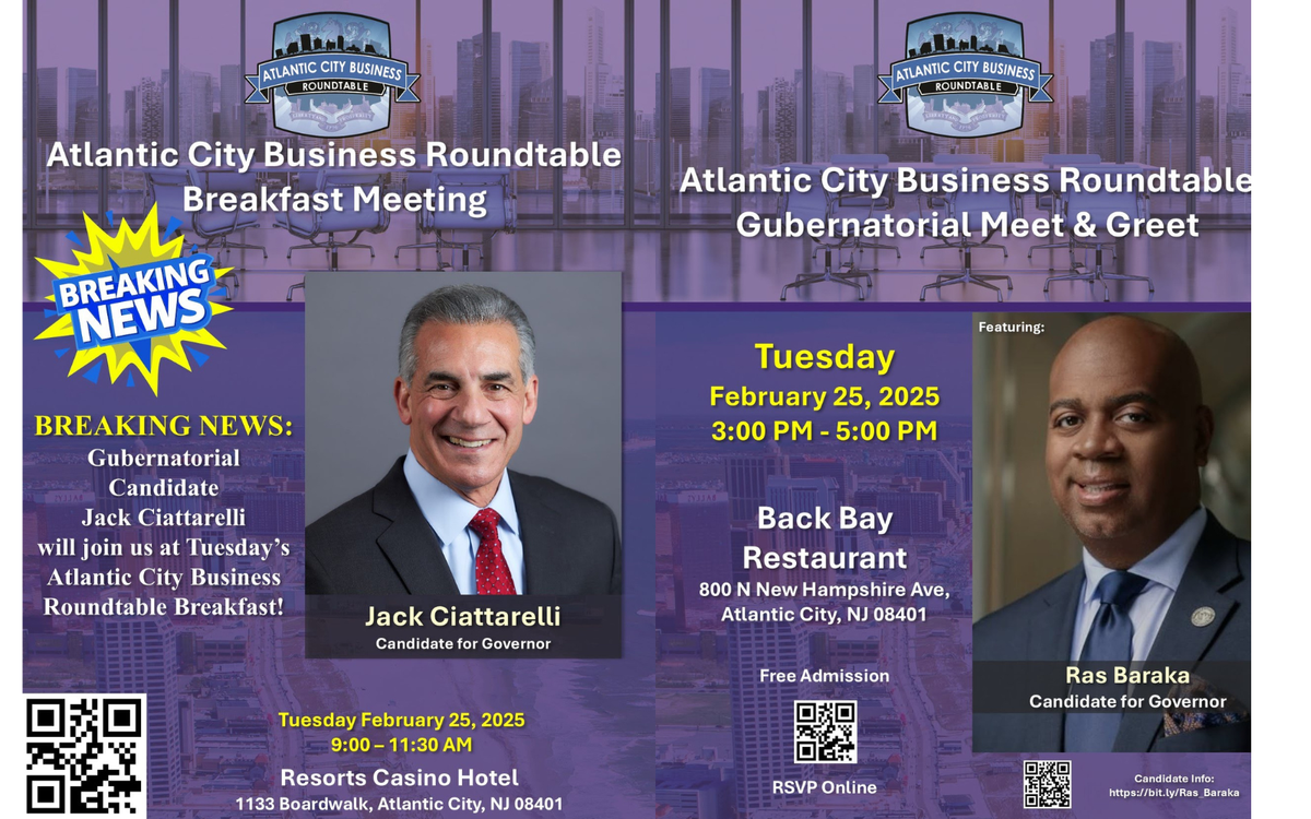 Atlantic City Business Roundtable Breakfast Kicks Off Day of Gubernatorial Candidate Appearances