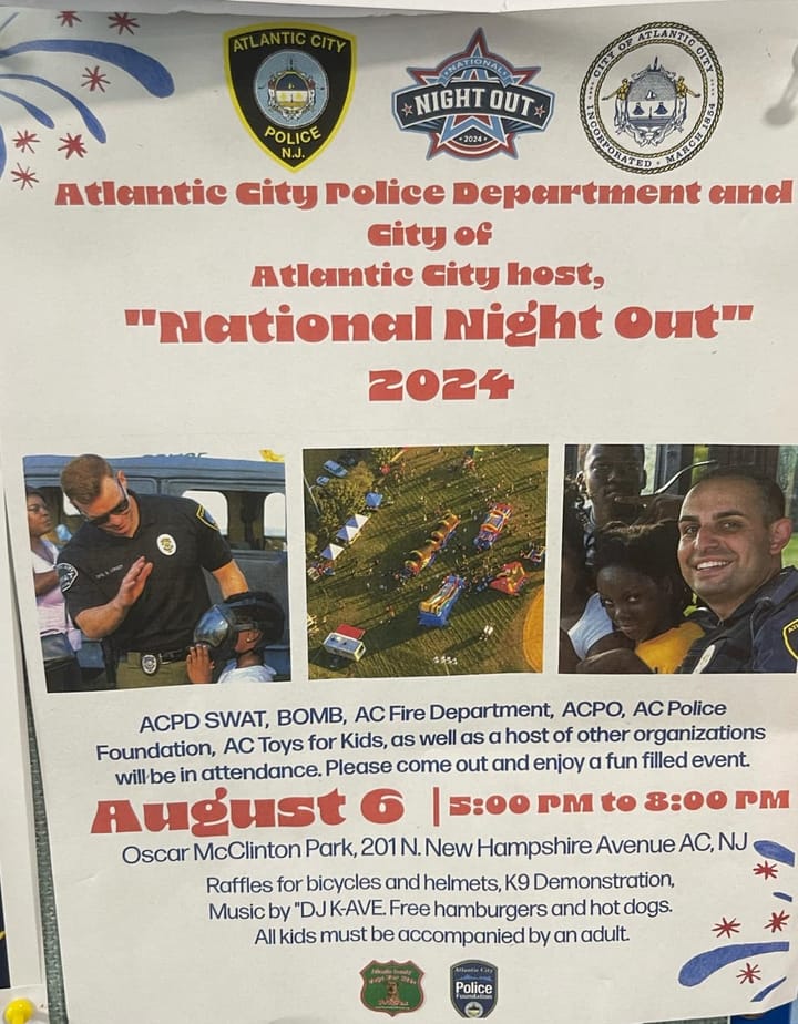 Postcard from Atlantic City's National Night Out