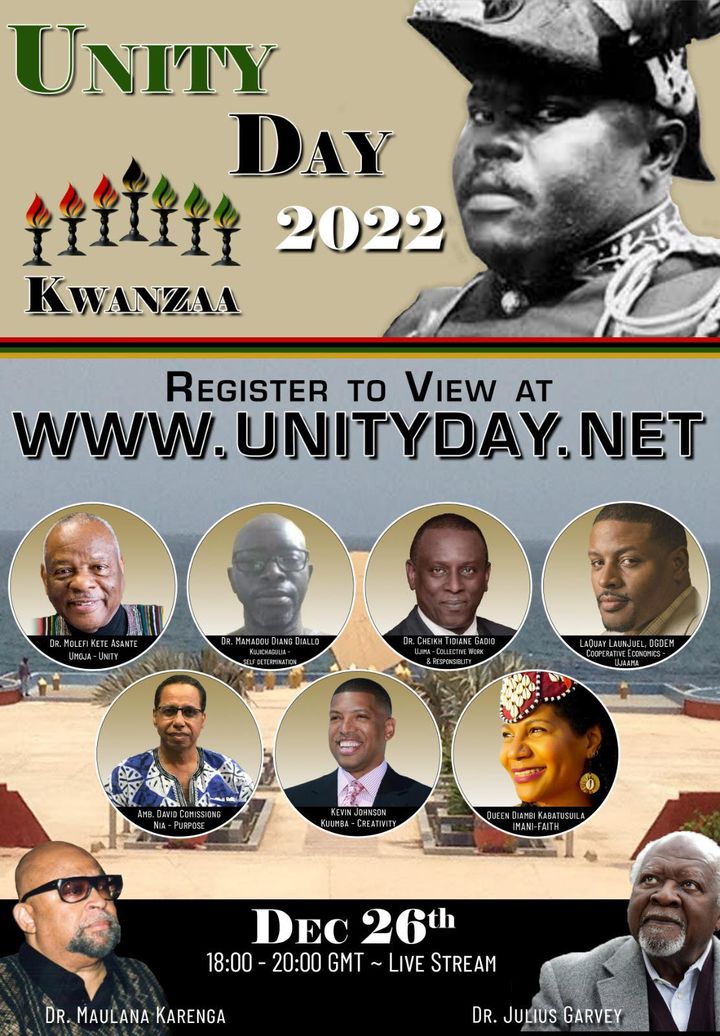 LaQuay LaunJuel is listed on the promotional flyer as presenter of the fourth principle of Kwanzaa which is Ujamaa, or Cooper